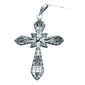 Vintage 925 Sterling Silver Handmade Cross around 1960’s Unisex